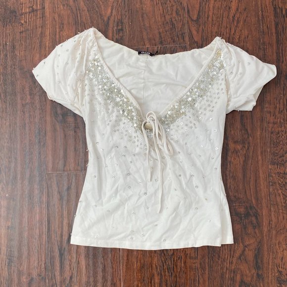 Dolce & Gabbana Tops - Vintage Embellished Dolce & Gabbana Cotton T-shirt (Size M)